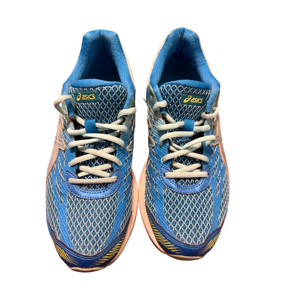 Asics Gel-Flux 4 Women's Running Shoes Blue Silver T764N‎ Size 9 Lace Up
